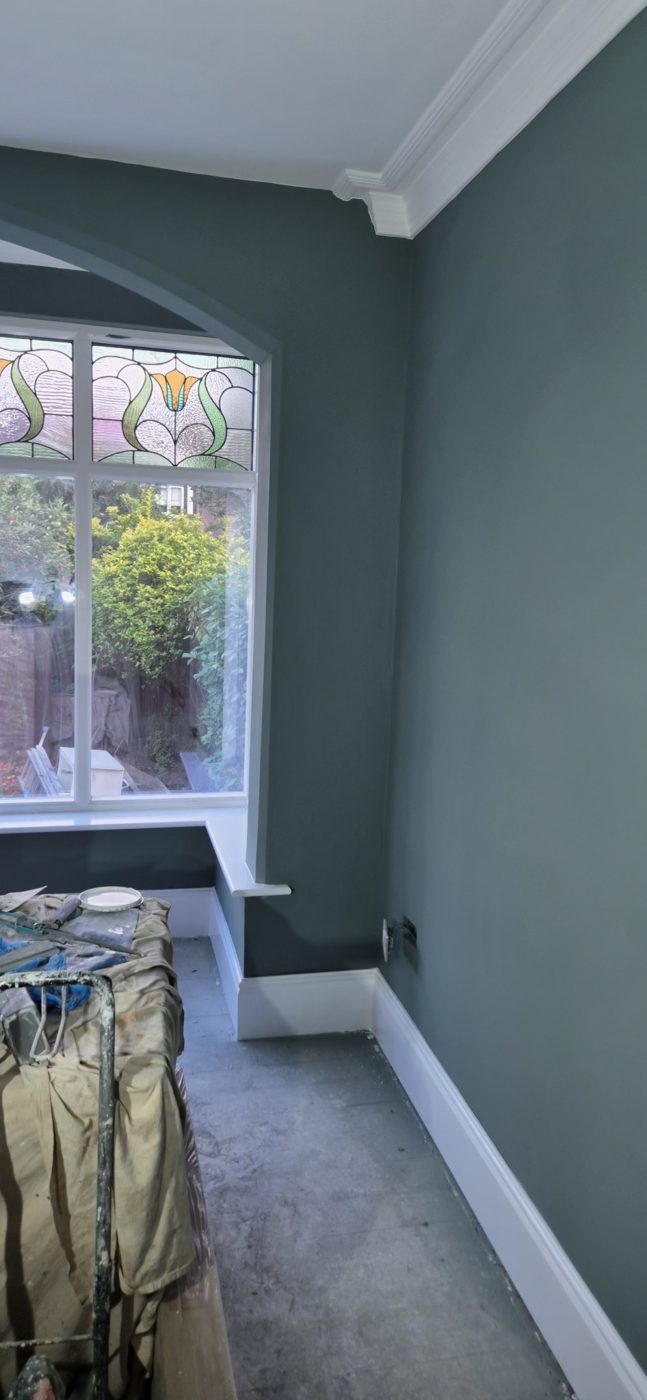 Feature wall and coving