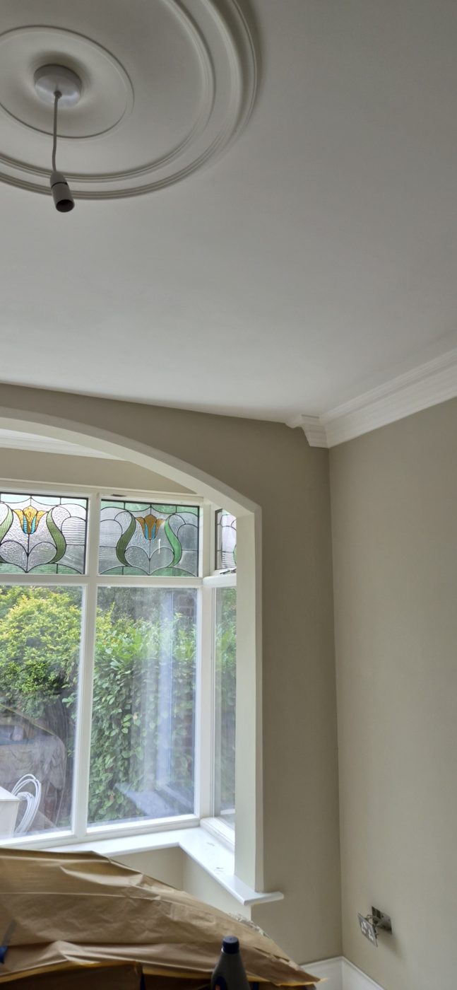 Bay window and decorative finishes