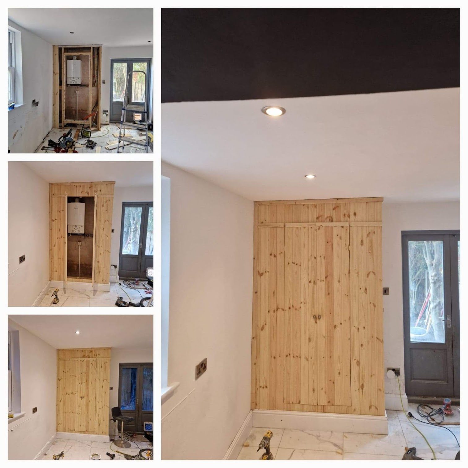 Bespoke timber cupboard construction