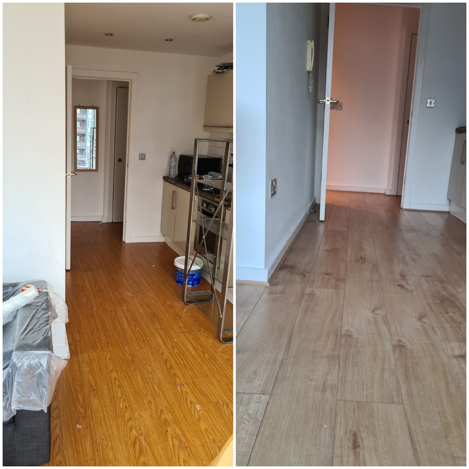 Flooring before and after