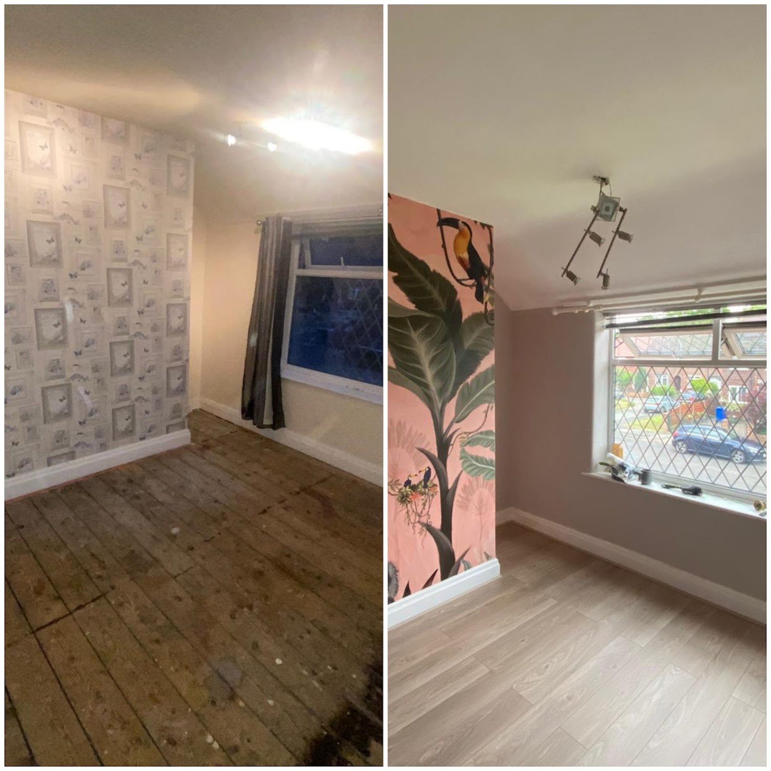Bedroom decoration before and after